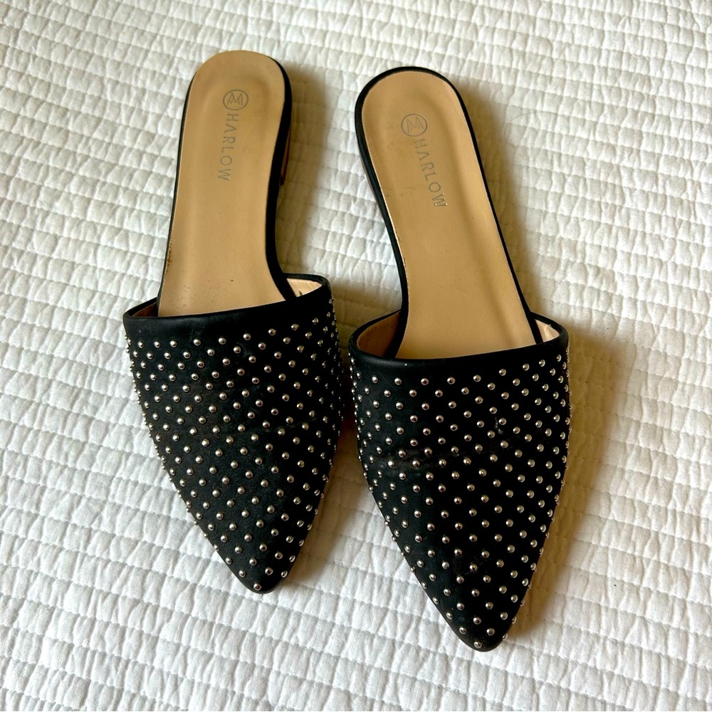 Harlow studded flats. Slip on. Size 7